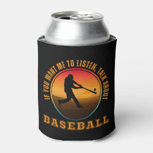 Lustige Baseball-Sprüche Vintage-Silhouette Spiele Dosenkühler