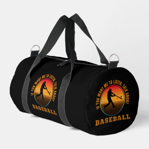Lustige Baseball-Sprüche Vintage-Silhouette Spiele Duffle Bag