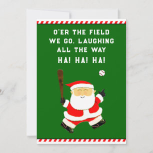 Lustige Baseball-Weihnachten Feiertagskarte