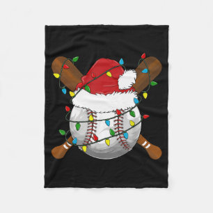 Lustige Baseball-Weihnachts-Pyjamas für die ganze  Fleecedecke