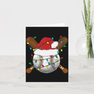 Lustige Baseball-Weihnachts-Pyjamas für die ganze Karte