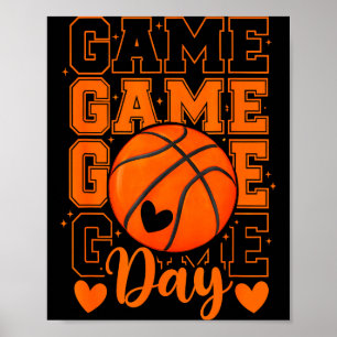 Lustige Basketball-Mutter-Spieltag-Basketballspiel Poster