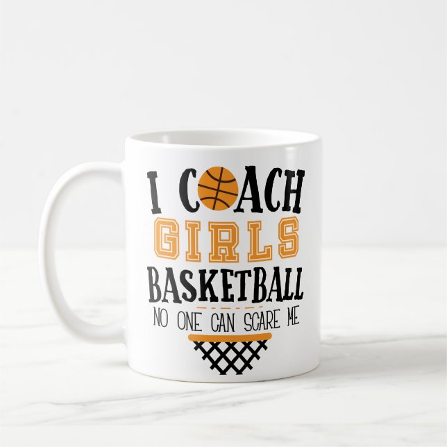 Lustige Basketball-Trainer-Kaffee-Tassen-Mädchen Kaffeetasse (Links)