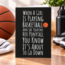 Lustige Basketballkarten für sie Teenager Mädchen