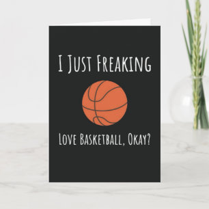 Lustige Basketballliebhaber Karten Spieler Athlet 