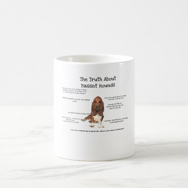 lustige Basset-Tasse Kaffeetasse (Mittel)