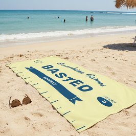 Lustige BASTED Butter Stange Personalisiert Gelb Strandtuch