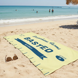 Lustige BASTED Butter Stange Personalisiert Gelb Strandtuch