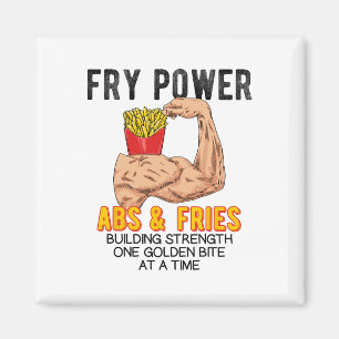 Lustige Bauchübung Pommes Frites Muskelaufbau Bo Magnet