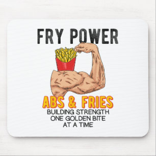 Lustige Bauchübung Pommes Frites Muskelaufbau Bo Mousepad