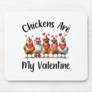 Lustige Bauern - Männer Frauen Huhn ist mein Valen Mousepad