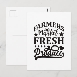 Lustige Bauernmarkt-Wortkunst Erzeugnisse Postkarte