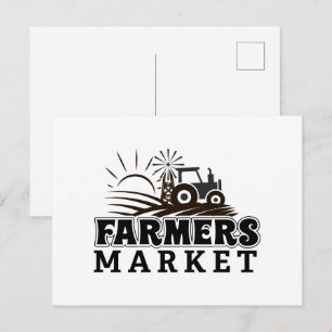Lustige Bauernmarkt-Wortkunst  Postkarte