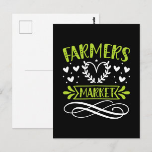 Lustige Bauernmarkt-Wortkunst Postkarte