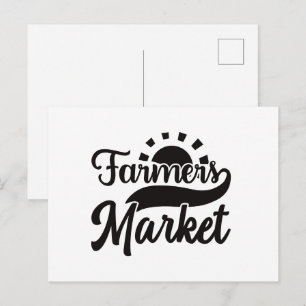 Lustige Bauernmarkt-Wortkunst  Postkarte