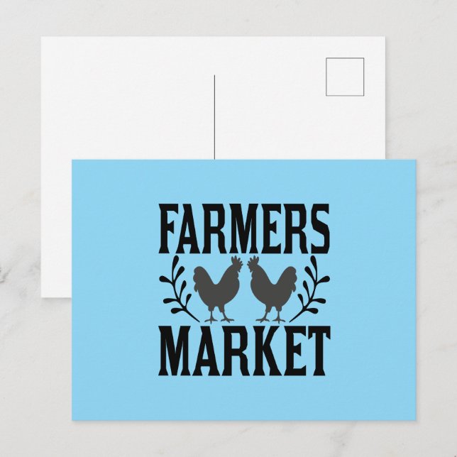 Lustige Bauernmarkt-Wortkunst  Postkarte (Vorne/Hinten)