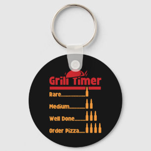 Lustige Bbq-Bierflaschen-Grilltimer Für Ckyard Rbe Schlüsselanhänger