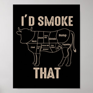 Lustige Bbq-Grill-Zitat-Kuh  Poster