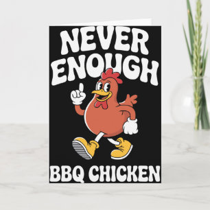 Lustige Bbq-Hähnchen oder Rbecue-Hähnchen Retro Karte