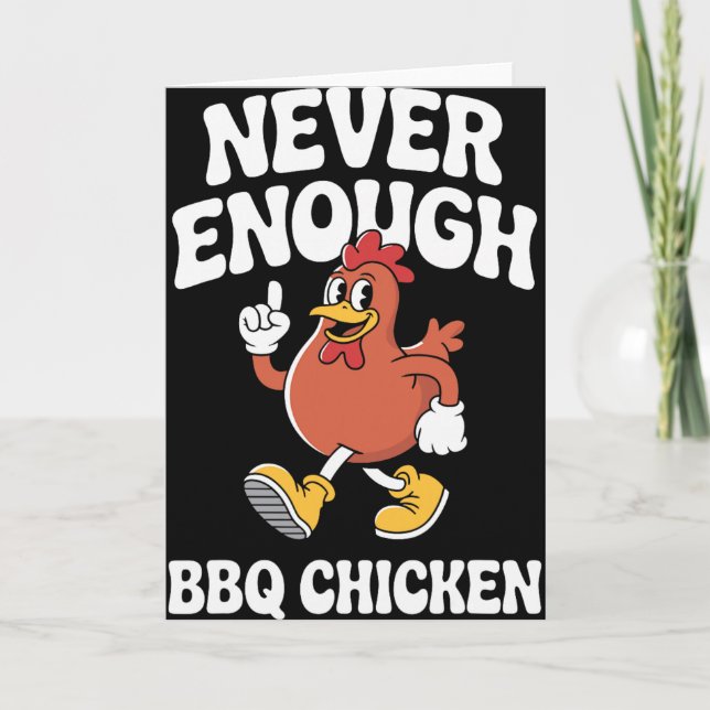 Lustige Bbq-Hähnchen oder Rbecue-Hähnchen Retro  Karte (Vorderseite)