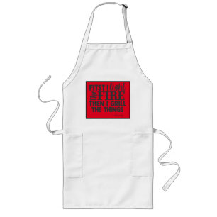 Lustige BBQ Hinterhof-Grill Humor Zitat Personalis Lange Schürze