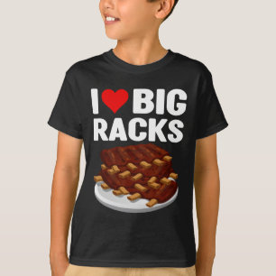 Lustige Bbq Ich Liebe Ein Großes Gestell Rote Herz T-Shirt