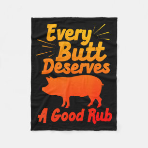 Lustige BBQ-Kunst für Männer Frauen, die Fleisch g Fleecedecke