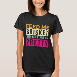Lustige BBQ-Liebhaber Männer füttere Brisket-Fleis T-Shirt