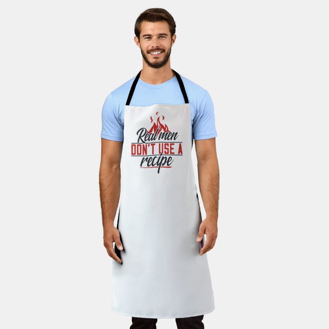 Lustige BBQ-Rezepte für echte Männer Schürze (Getragen)