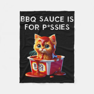 Lustige BBQ-Sauce-Katzen-Humor-Katzenliebhaber-Ges Fleecedecke