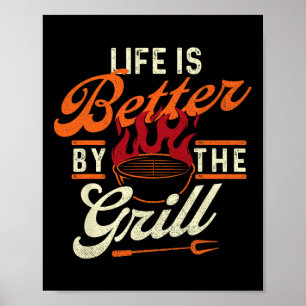 Lustige Bbq-Shirts Das Leben Ist Besser Poster