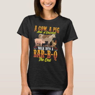 Lustige BBQ-Shirts für Männer Kuh Schwein und Huhn T-Shirt