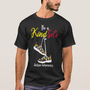 Lustige Be A Kind Sole Autismus-Bewusstsein Puzzle T-Shirt