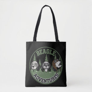 Lustige Beagle-Abenteuer-Trio Retro-Cartoon-Hund