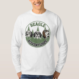 Lustige Beagle-Abenteuer-Trio Retro-Cartoon-Hund T-Shirt