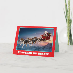 Lustige Beagle-Weihnachtsfeiertage Karte