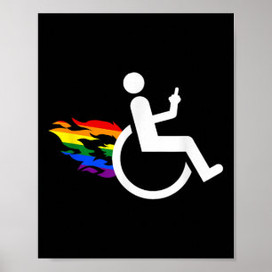 Lustige Behinderung Behinderte Lesbische Amputiert Poster