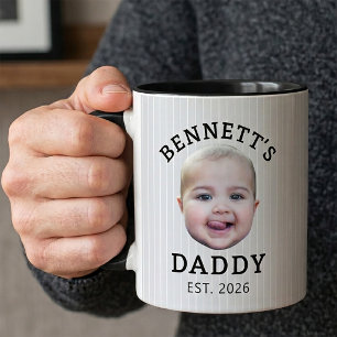 Lustige benutzerdefinierte Baby-Gesicht Daddy Foto Tasse