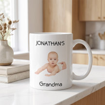 Lustige benutzerdefinierte Gesichtsfoto-Oma-Tasse