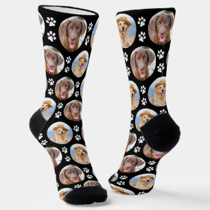 Lustige benutzerdefinierte Hunde-2-Haustier-Foto s Socken