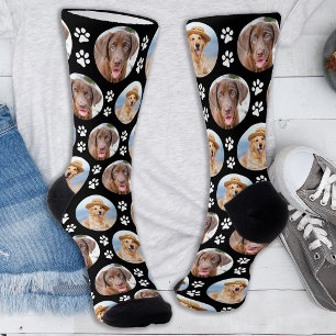 Lustige benutzerdefinierte Hunde-2-Haustier-Foto s Socken