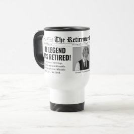 Lustige benutzerdefinierte Rentenzeitung Reisebecher