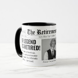Lustige benutzerdefinierte Rentenzeitungs-Foto Tasse