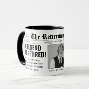 Lustige benutzerdefinierte Rentenzeitungs-Foto Tasse