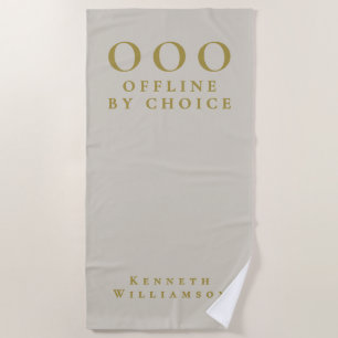 Lustige benutzerdefinierte Sand-Beige-Gold-OOO-Min Strandtuch