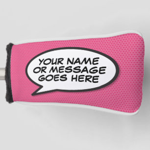Lustige benutzerdefinierte Sprechblase Comicbuch P Golf Headcover
