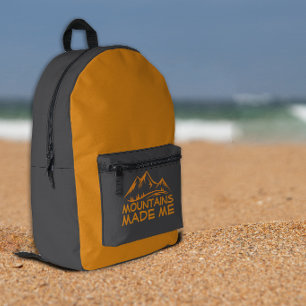 Lustige Berg Zitat Wandern gelber Rucksack