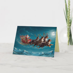 Lustige Berner Sennenhund-Weihnachtskarte Feiertagskarte