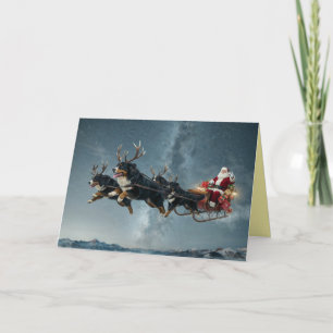 Lustige Berner Sennenhund-Weihnachtskarte Feiertagskarte