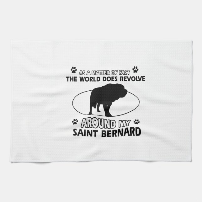 lustige BERNHARDINER-Entwürfe Handtuch (Horizontal)